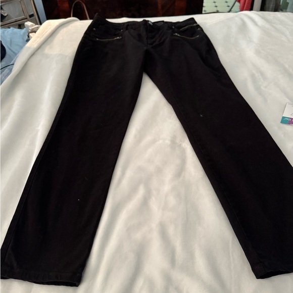Kenneth Cole Black Straight Leg Jeans Women’s Size 12 – Classic Fit Denim Pants - Picture 1 of 7